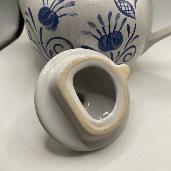 Vintage Corelle Coordinates Oceanview Stoneware Teapot Blue White Retired. - Picture 6 of 8